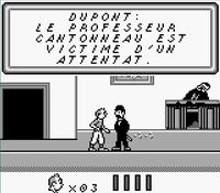 une photo d'Ã©cran de Tintin - Le Temple du Soleil sur Nintendo Game Boy